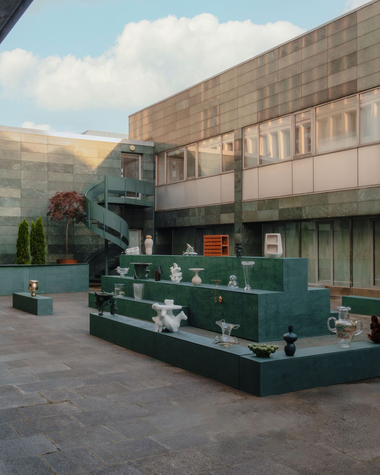 Project Materia 2025 exhibition installation in courtyard at 3 Days of Design Copenhagen