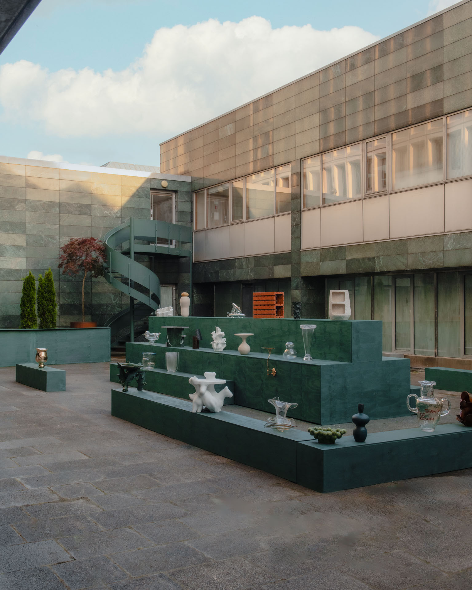 Project Materia 2025 exhibition installation in courtyard at 3 Days of Design Copenhagen